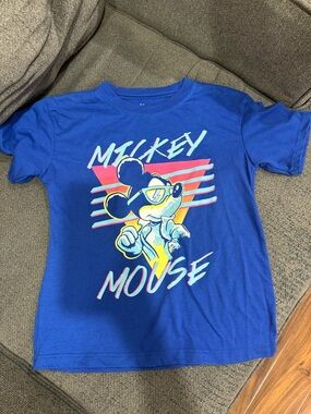 Disney Royal Blue Mickey Mouse Retro Graphic Tee